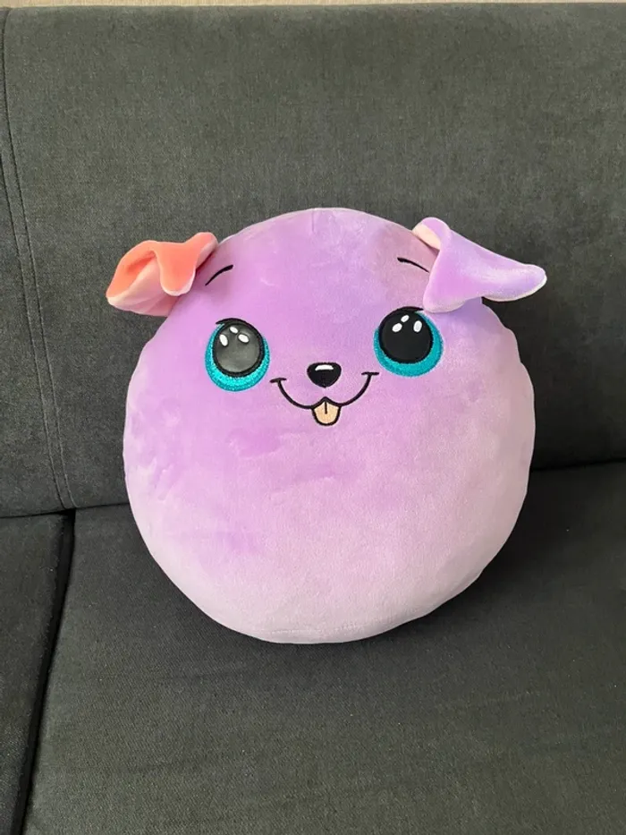 Peluche Ty Squish A Boos Medium Bitsy Le Chien Violet