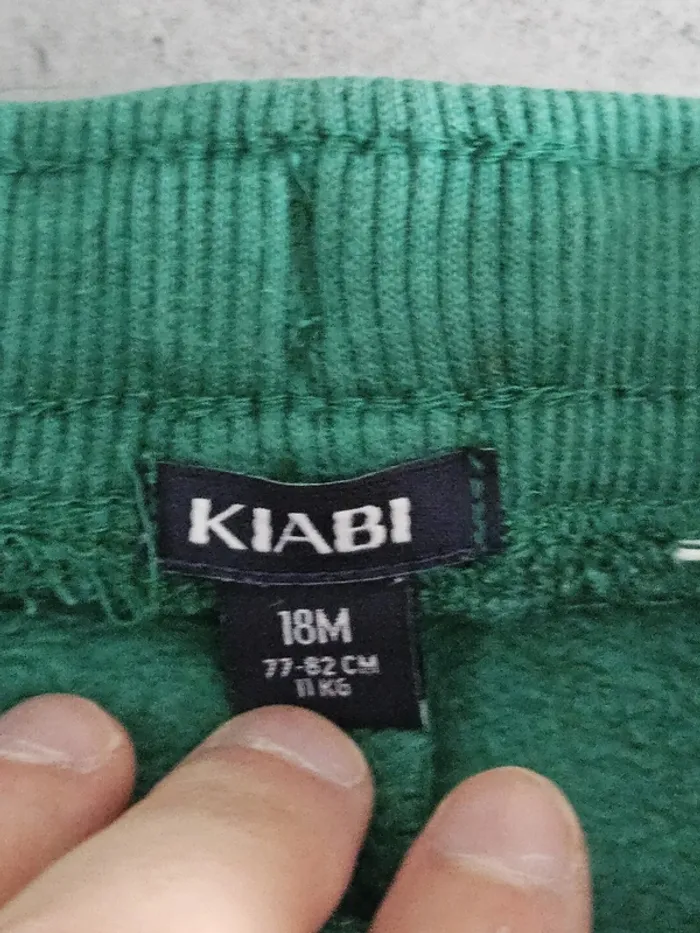 Pantalon de jogging bébé garçon - Taille 18 mois (77-82cm) - Kiabi - Vert - photo numéro 3