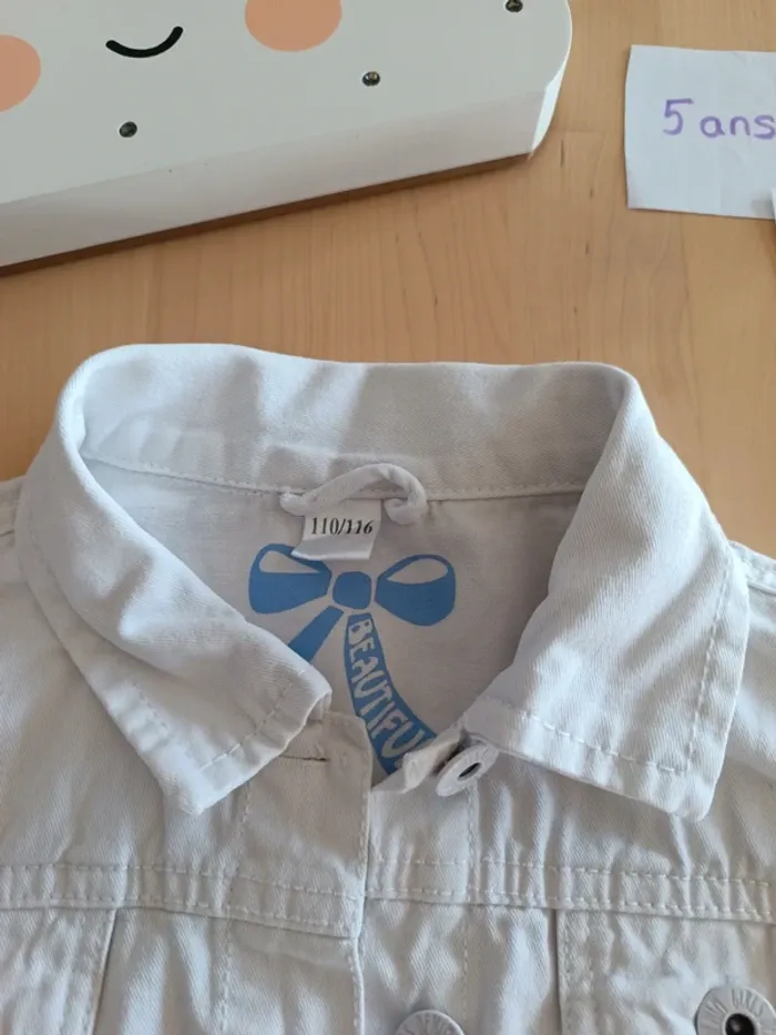 Veste en jean blanche 5/6 ans - photo numéro 6