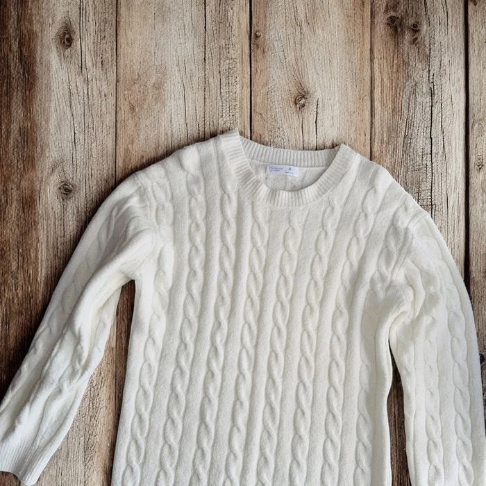 🌸 Robe blanche/crème à grosse maille - Taille 38 🌸 - photo numéro 3