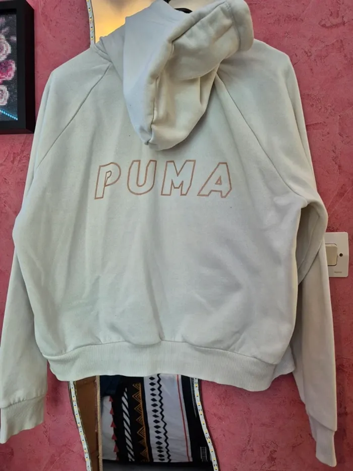 Sweat à capuche blanc Puma - photo numéro 3