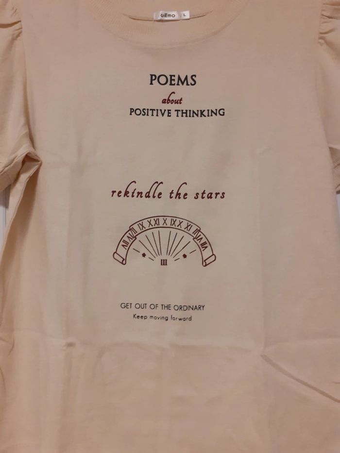 Tee-shirt  crème  taille L gemo - photo numéro 2