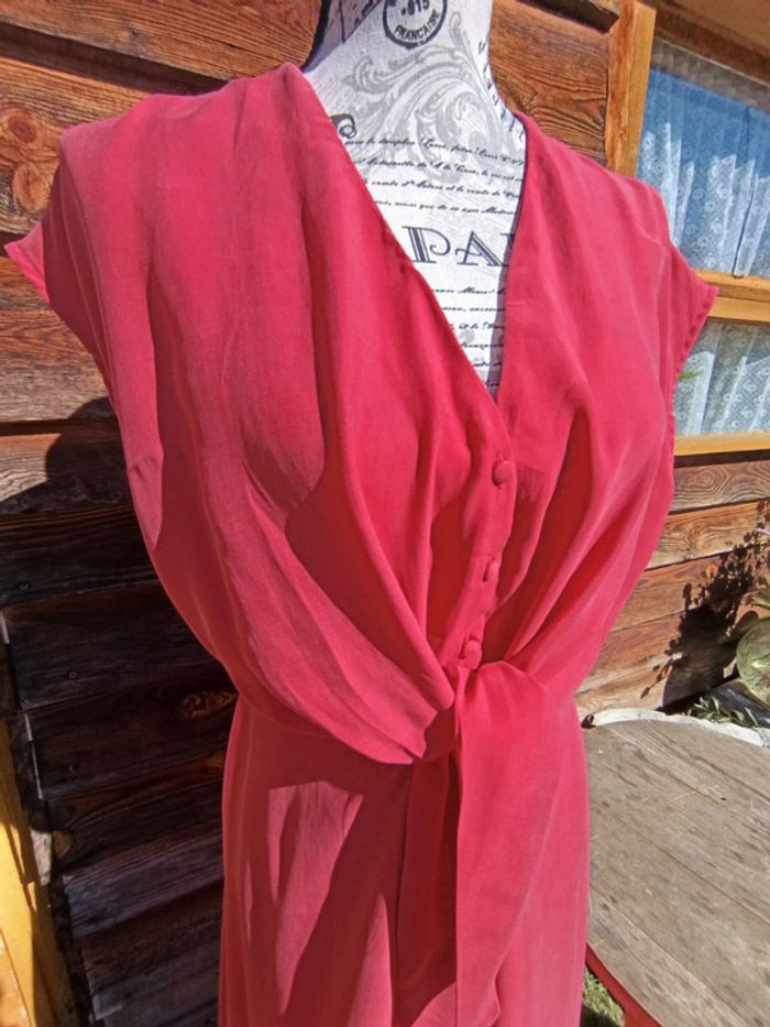 Robe longue en modal touchée soie taille M comme neuve - photo numéro 2