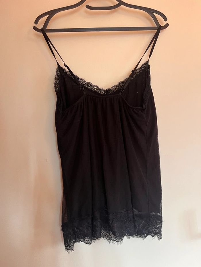 Debardeur noir dentelle chic sexy taille unique - photo numéro 6