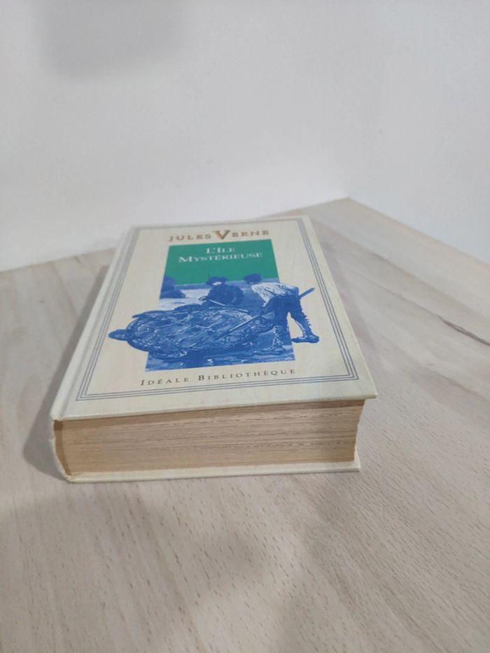 Livre grand format l'île mystérieuse Verne idéale bibliothèque gravures - photo numéro 2