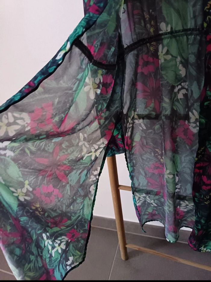 Kimono de plage fleuri XL - photo numéro 4