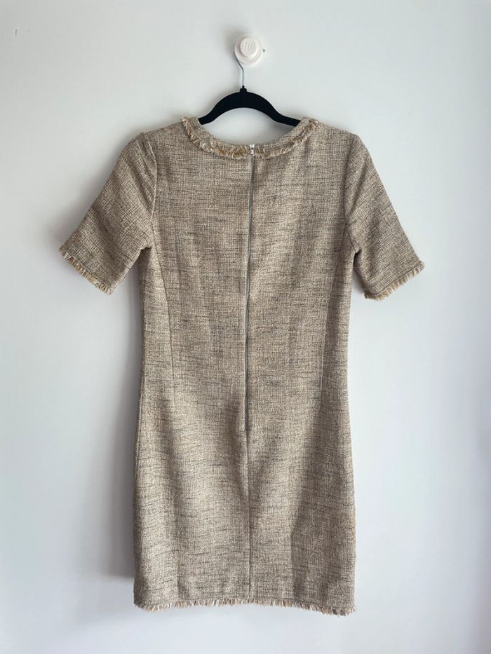 Robe tartan doré beige Georges Rech - photo numéro 5