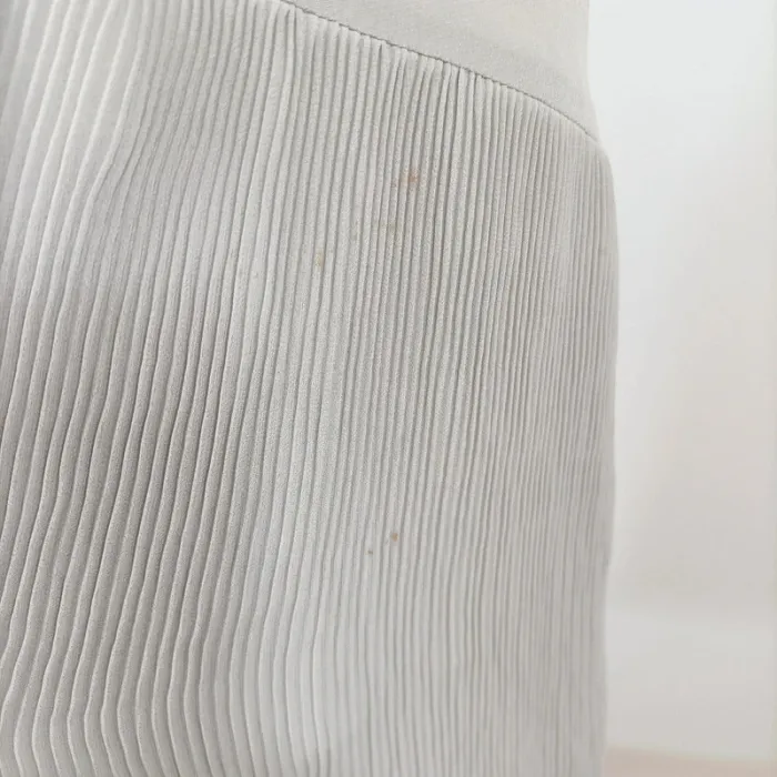 Robe midi asymétrique AllSaints gris clair - Col V - Taille S - A661 - photo numéro 5