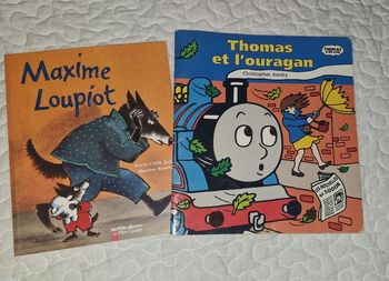 Lot de 2 livres Thomas et l'ouragan et Maxime Loupiot