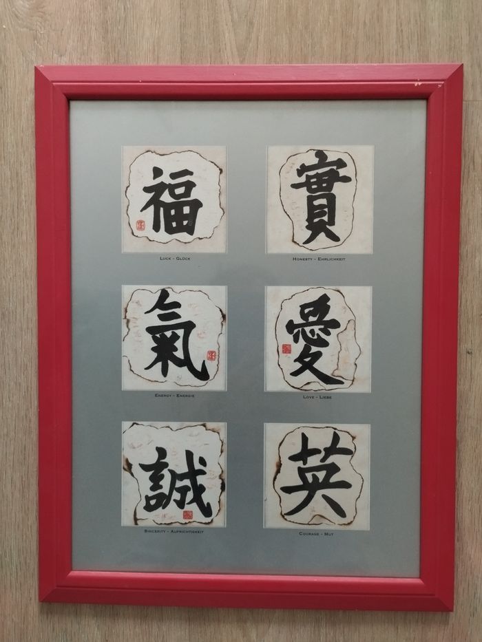 Tableau calligraphie chinoise
