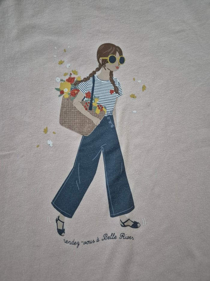 Lot de 4 Tshirts mc fille - 8 ans - photo numéro 7