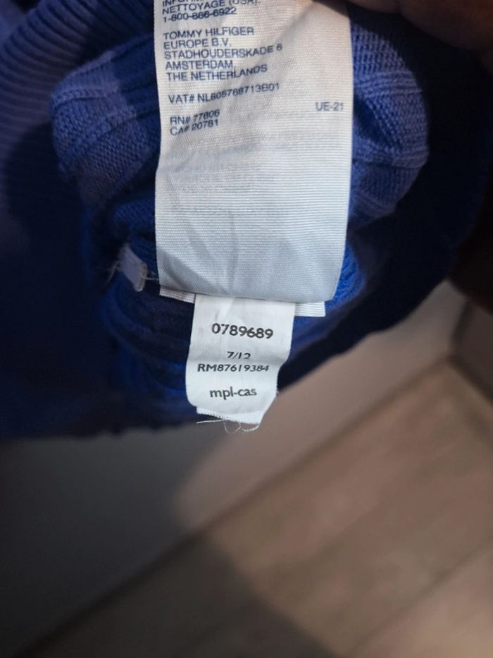 Pull torsadé tommy hilfiger col V violet femme - taille 2xl - photo numéro 10
