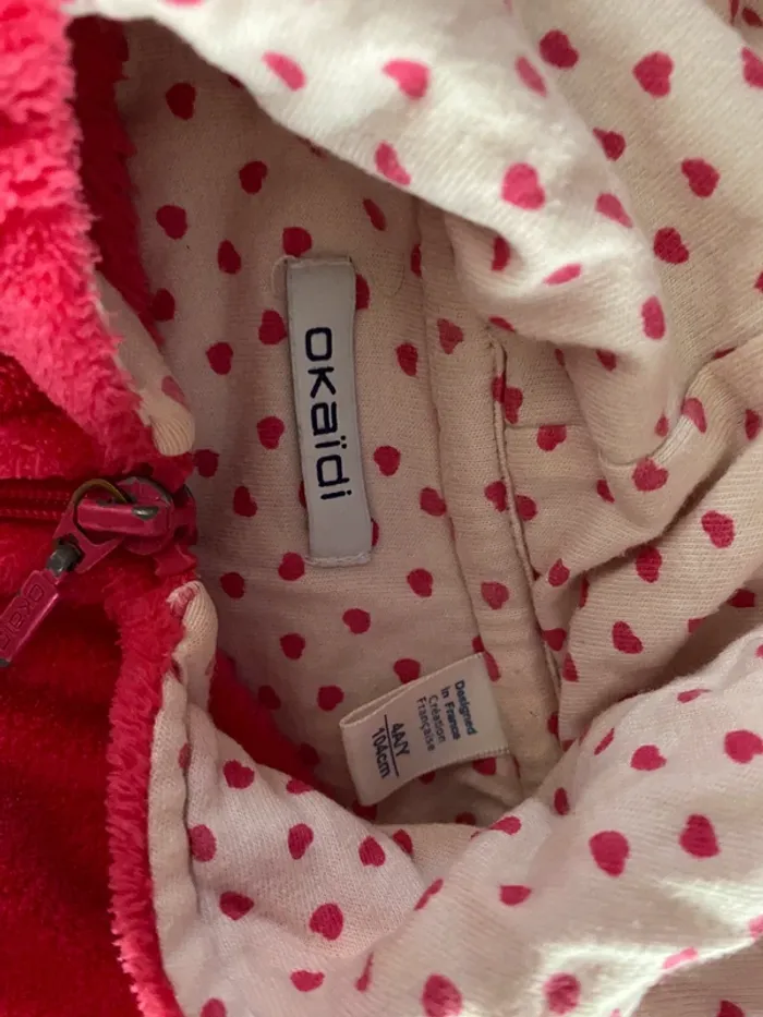 Robe gilet pilou 4 ans fille tao United Colors of Benetton okaidi rose bleu beige - photo numéro 5