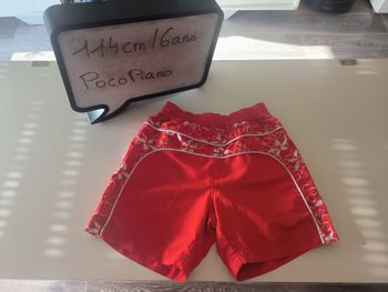 Short de bain PocoPiano rouge et blanc