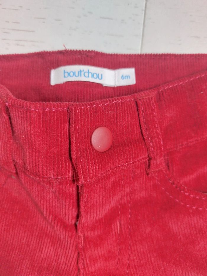 Pantalon en velours Bout'chou Taille 6 mois - photo numéro 3
