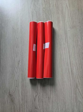 Vinyle permanent rouge pompier pour machine de découpe (3 x 1m )
