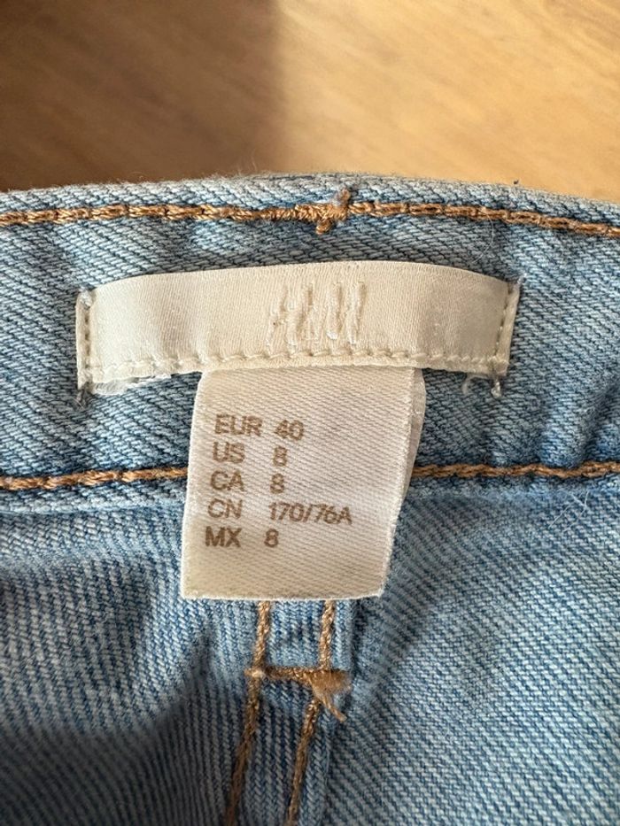 Short en jean bleu clair taille mi-haute H&M 40 - photo numéro 6