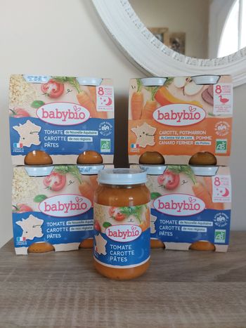 Lot petits pots babybio 8mois et + texture lisse