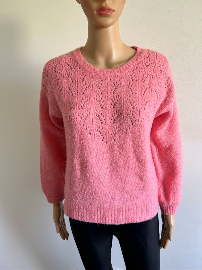 Pull rose à manches longues Morgan taille S bon état (présence de bouloches)