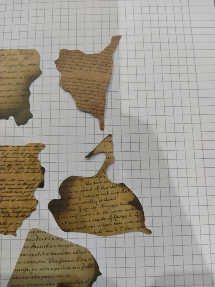 Lot de stickers motif vieux papier (lot b) - photo numéro 3