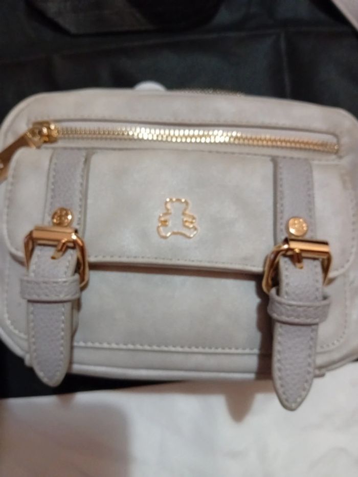 Sac Bandouillère Lulu Castagnette Gris Clair - photo numéro 2