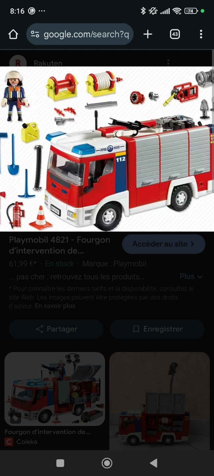 Playmobil fourgon intervention pompiers - photo numéro 7