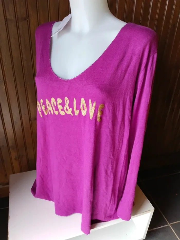 Magnifique pull ou sweat femme marque Piment rouge grande taille 54/56 - photo numéro 7