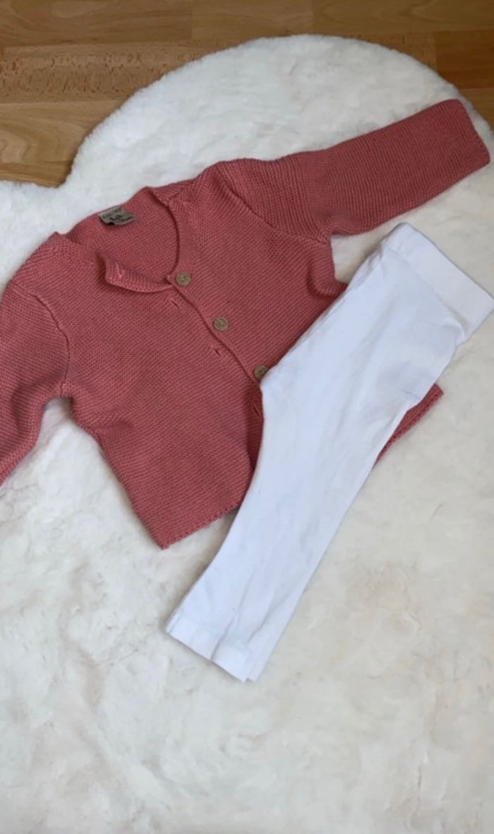 Ensemble gilet + legging 12 mois