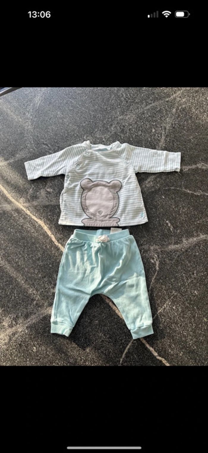 Ensemble bébé garçon 3 mois obaibi comme neuf