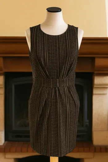 Robe mi longue Natura Ceinturée à Imprimé taille M