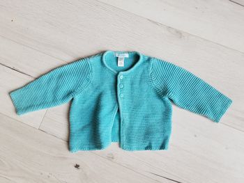 Vêtement bébé mixte garçon fille gilet bleu Obaïbi 6 mois