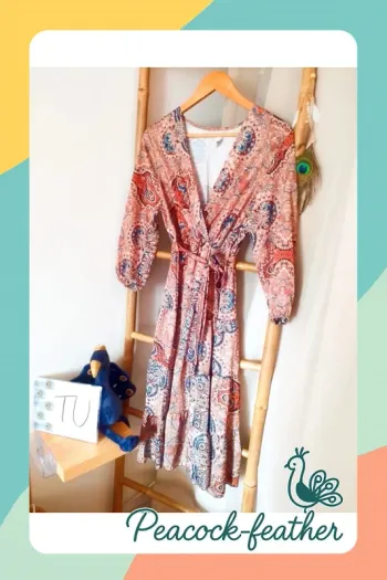 Robe TU beige marron bohème
