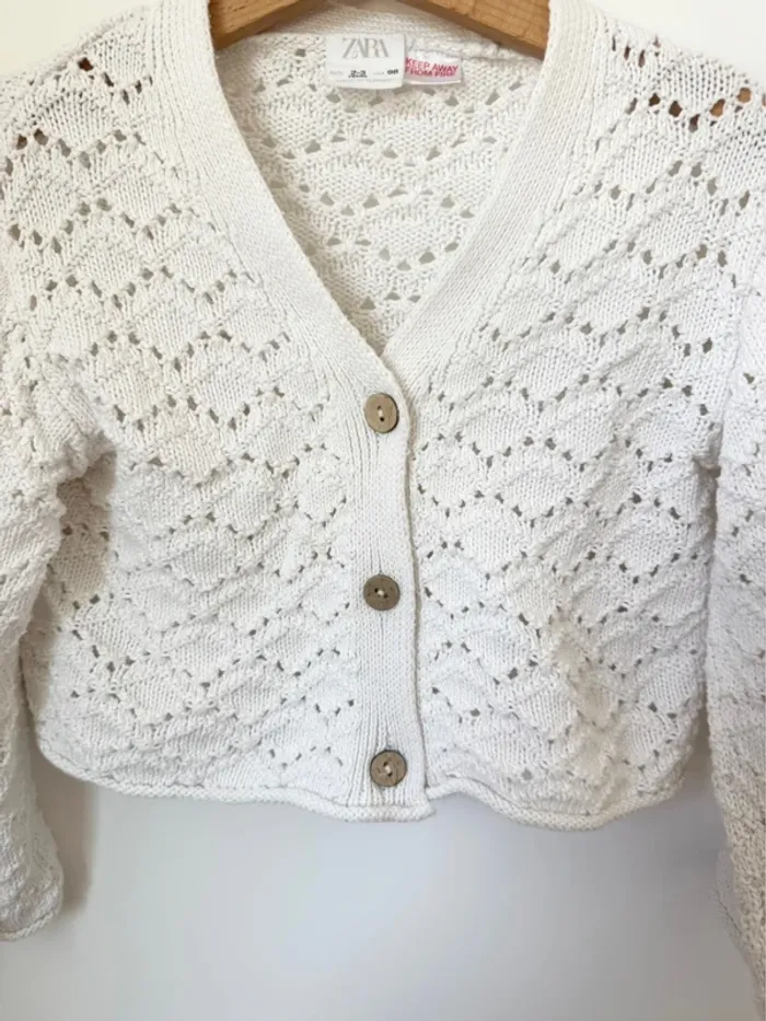 Gilet en maille ajouré Zara - photo numéro 2