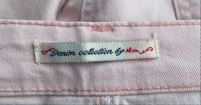 💗 Jupe courte rose clair effet jean – Mim – Taille 40 - photo numéro 4