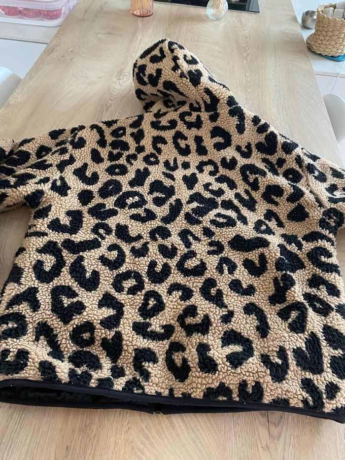 Veste/manteau sherpa léopard - photo numéro 4