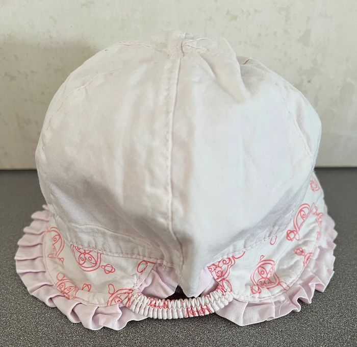 Chapeau taille 6/9 mois rose pale / motifs géométriques - photo numéro 3
