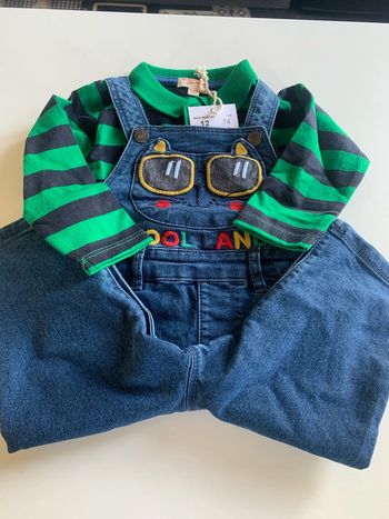 Salopette jean et Sweat 12 mois neufs