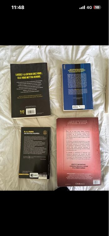 lot de 7 livres thriller 