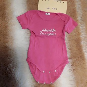 Body été bébé fille rose 12 mois