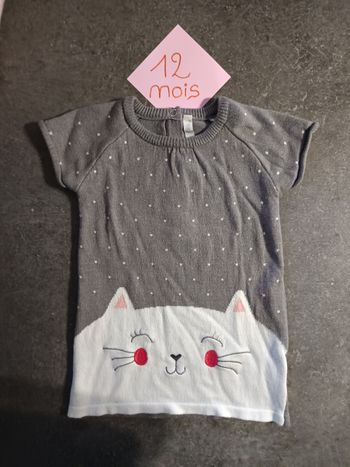 Robe pull chat neuve 12 mois