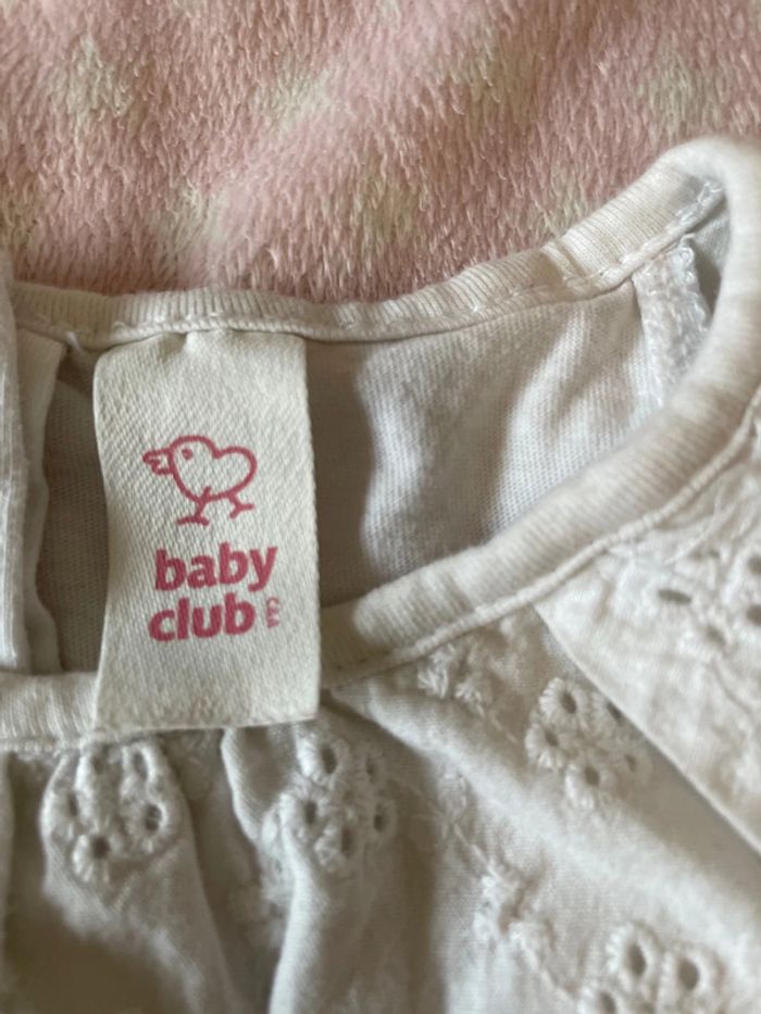 robe blanche effet dentelle taille 12 mois - photo numéro 2