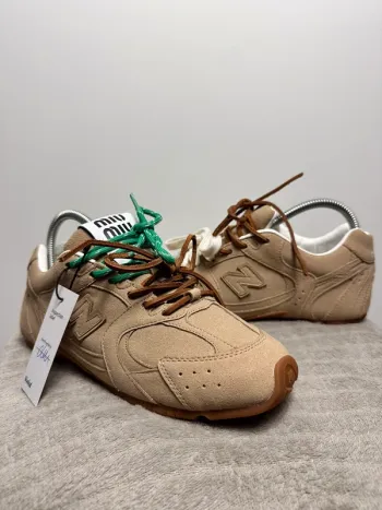 Basket sneakers miu miu new balance daim beige