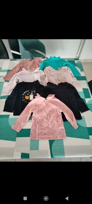 Lot 7 t-shirts manches longues