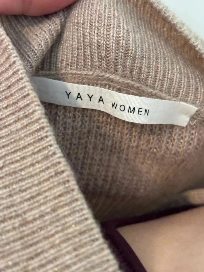 Robe pull sans manches YAYA Women beige - T. 36• - photo numéro 4