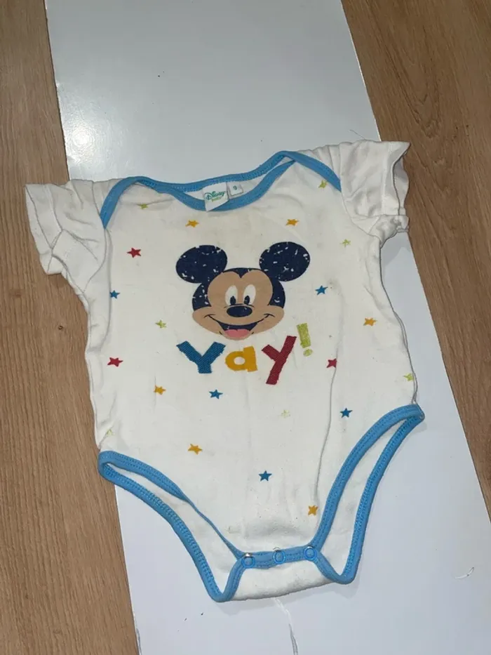 Bodies manches courtes - Mickey - 9 mois