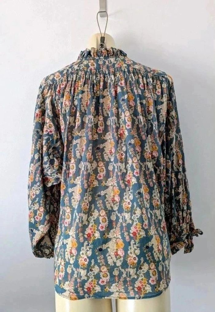 Chemisier blouse à fleurs 100% coton - Not Shy - taille M - photo numéro 2