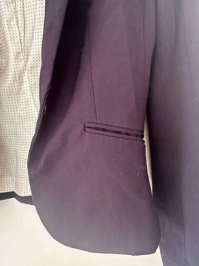 Blazer bleu marine cintré – Taille 36 – Très bon état - photo numéro 4