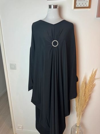 Abaya en soie de médine faracha noir