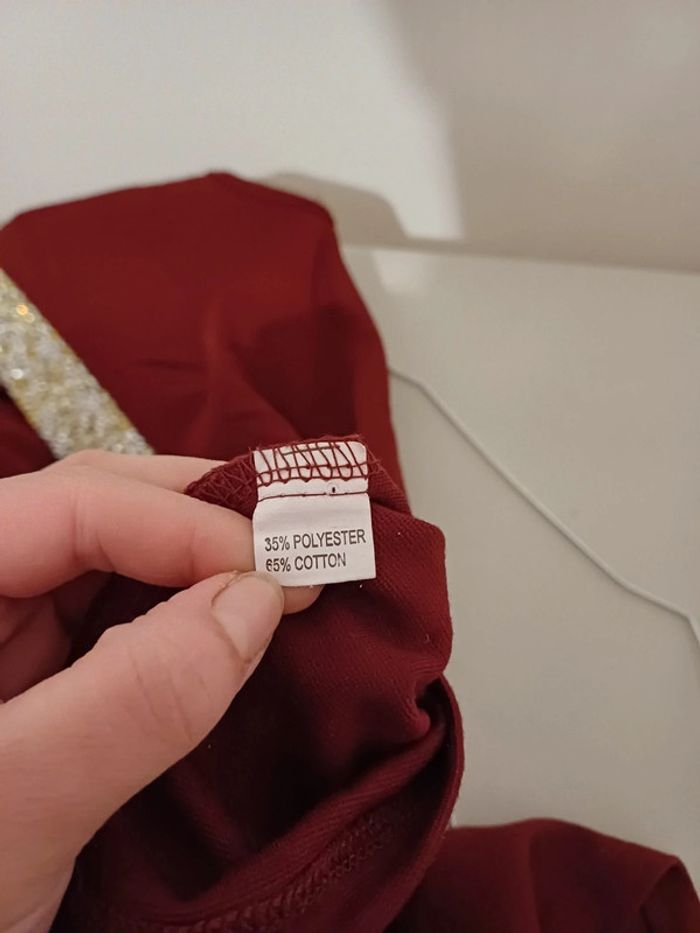 Robe chic Bordeaux avec strass L Mode taille S 36 - photo numéro 8