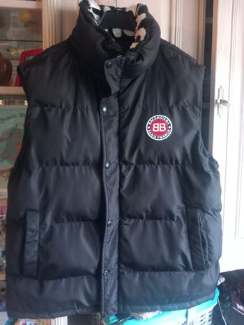 Manteau noir sans manches Balenciaga 